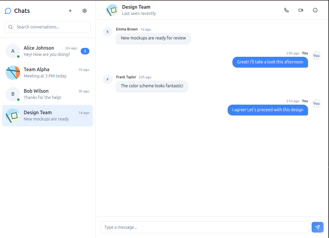AI-Assisted Chat Interface preview