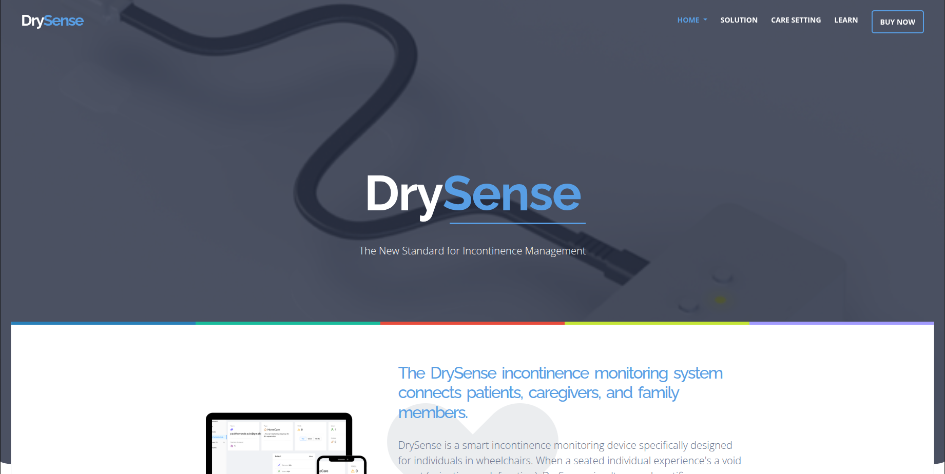 DrySense - Brand Landing Page preview