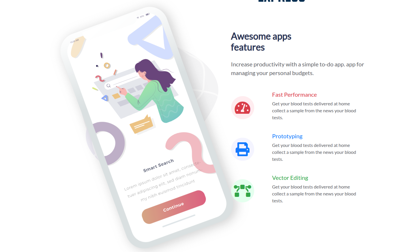 Mivo - App Landing Page preview